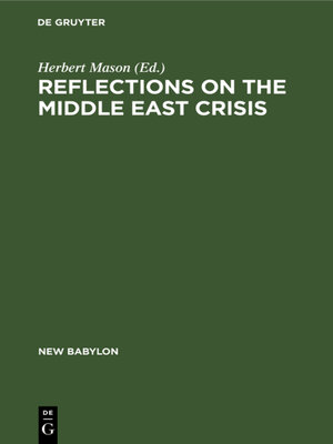 cover image of Reflections on the Middle East crisis